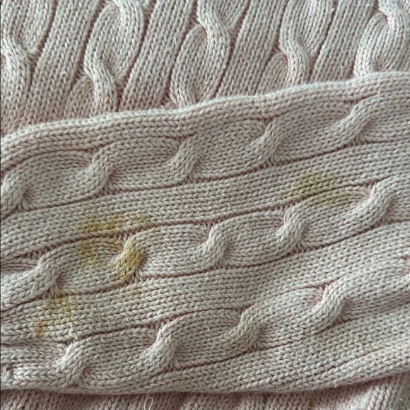 Ralph Lauren Pink Cable Knit Crew Neck Sweater - Picture 3 of 4